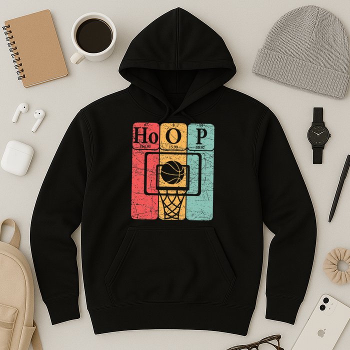 Basketball Periodic Table Elements Science Nerd Basketballer Hoodie