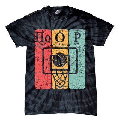 Basketball Periodic Table Elements Science Nerd Basketballer Tie-Dye T-Shirt