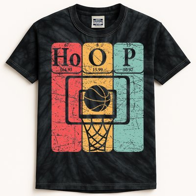 Basketball Periodic Table Elements Science Nerd Basketballer Kids Tie-Dye T-Shirt
