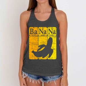 Banana Periodic Table Elements Banana Lover Fruit Nerd Women's Knotted Racerback Tank