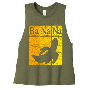 Banana Periodic Table Elements Banana Lover Fruit Nerd Women's Racerback Cropped Tank