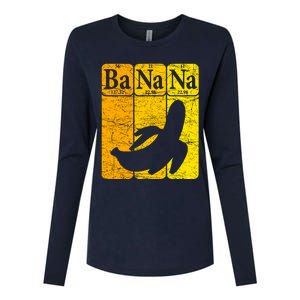 Banana Periodic Table Elements Banana Lover Fruit Nerd Womens Cotton Relaxed Long Sleeve T-Shirt