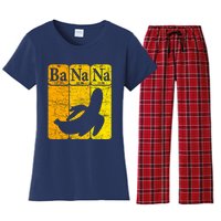 Banana Periodic Table Elements Banana Lover Fruit Nerd Women's Flannel Pajama Set