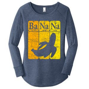 Banana Periodic Table Elements Banana Lover Fruit Nerd Women's Perfect Tri Tunic Long Sleeve Shirt