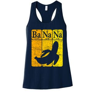 Banana Periodic Table Elements Banana Lover Fruit Nerd Women's Racerback Tank