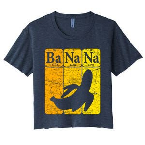 Banana Periodic Table Elements Banana Lover Fruit Nerd Women's Crop Top Tee