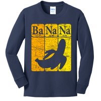 Banana Periodic Table Elements Banana Lover Fruit Nerd Kids Long Sleeve Shirt