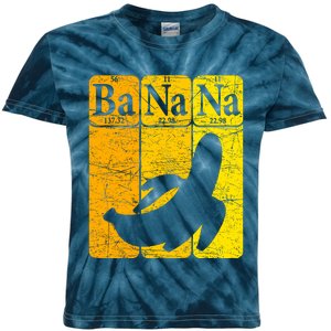 Banana Periodic Table Elements Banana Lover Fruit Nerd Kids Tie-Dye T-Shirt