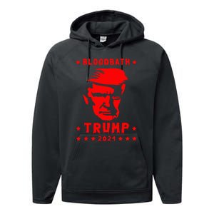 Bloodbath President Trump 2024 Election Performance Fleece Hoodie