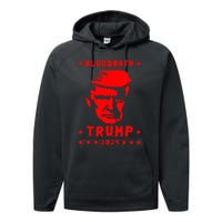 Bloodbath President Trump 2024 Election Performance Fleece Hoodie