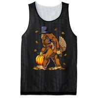 Bigfoot Pilgrim Turkey Pumpkin Thanksgiving Day Mesh Reversible Basketball Jersey Tank