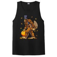 Bigfoot Pilgrim Turkey Pumpkin Thanksgiving Day PosiCharge Competitor Tank