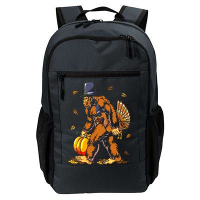 Bigfoot Pilgrim Turkey Pumpkin Thanksgiving Day Boys Daily Commute Backpack