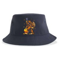 Bigfoot Pilgrim Turkey Pumpkin Thanksgiving Day Boys Sustainable Bucket Hat