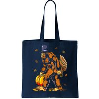 Bigfoot Pilgrim Turkey Pumpkin Thanksgiving Day Boys Tote Bag