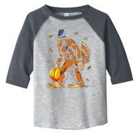 Bigfoot Pilgrim Turkey Pumpkin Thanksgiving Day Boys Toddler Fine Jersey T-Shirt