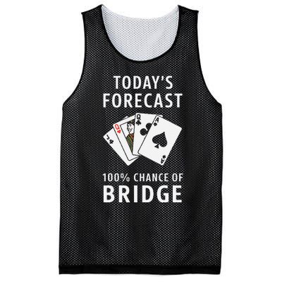 Bridge Player TodayS Forecast 100 Chance Of Bridge Mesh Reversible Basketball Jersey Tank