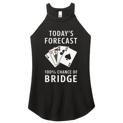 Bridge Player TodayS Forecast 100 Chance Of Bridge Women's Perfect Tri Rocker Tank