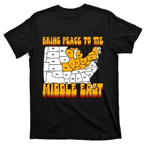 Bring Peace To The Middle East Usa Map T-Shirt