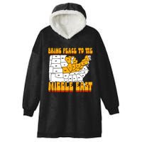 Bring Peace To The Middle East Usa Map Hooded Wearable Blanket