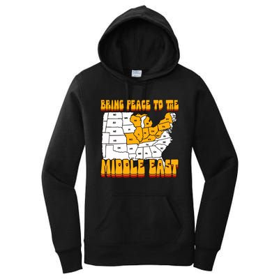 Bring Peace To The Middle East Usa Map Women's Pullover Hoodie