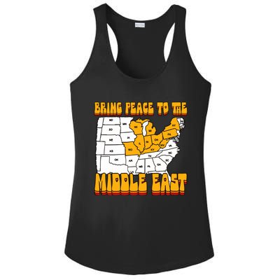 Bring Peace To The Middle East Usa Map Ladies PosiCharge Competitor Racerback Tank