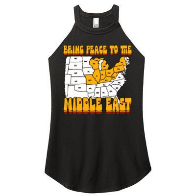 Bring Peace To The Middle East Usa Map Women's Perfect Tri Rocker Tank