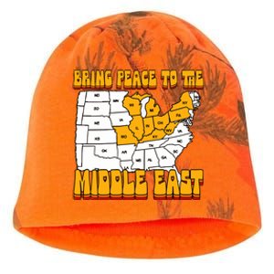 Bring Peace To The Middle East Usa Map Kati - Camo Knit Beanie