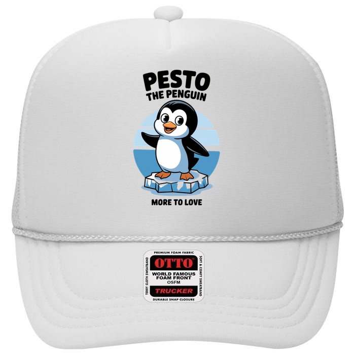 Baby Pesto The Penguin More To Love Absolute Unit Viral Meme High Crown Mesh Back Trucker Hat