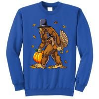 Bigfoot Pilgrim Turkey Pumpkin Thanksgiving Day Sweatshirt