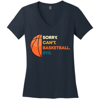 Basketball Player Team Sport Hoop Ball Game Guard Forward Women's V-Neck T-Shirt