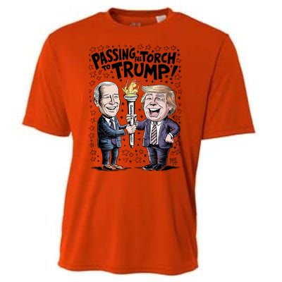 Biden Passing The Torch To Trump Cooling Performance Crew T-Shirt