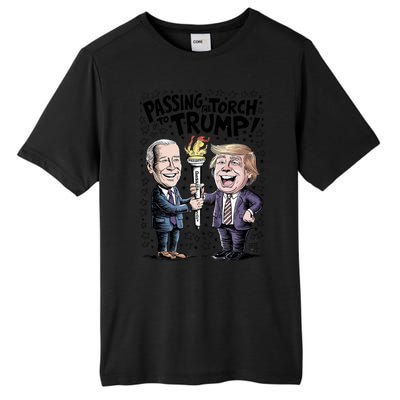 Biden Passing The Torch To Trump Tall Fusion ChromaSoft Performance T-Shirt