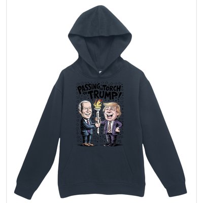 Biden Passing The Torch To Trump Urban Pullover Hoodie