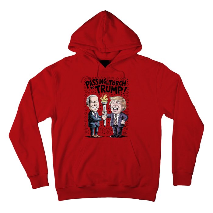 Biden Passing The Torch To Trump Hoodie