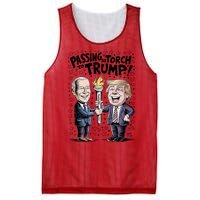 Biden Passing The Torch To Trump Mesh Reversible Basketball Jersey Tank