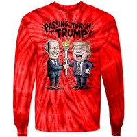 Biden Passing The Torch To Trump Tie-Dye Long Sleeve Shirt