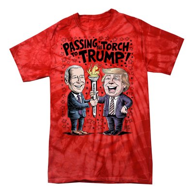 Biden Passing The Torch To Trump Tie-Dye T-Shirt