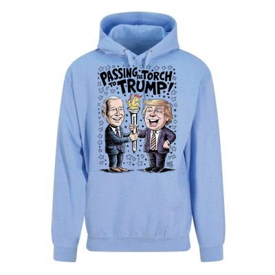 Biden Passing The Torch To Trump Unisex Surf Hoodie