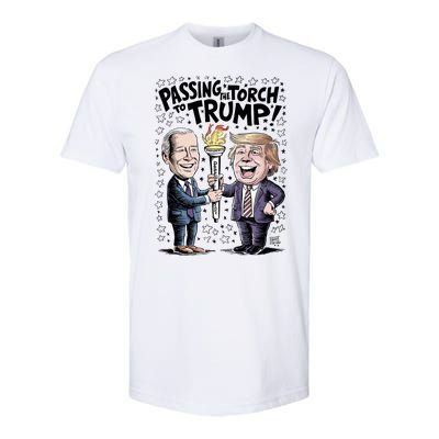 Biden Passing The Torch To Trump Softstyle CVC T-Shirt