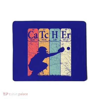 Baseball Periodic Table Elets Nerd Baseball Catcher Retro Gift Mousepad