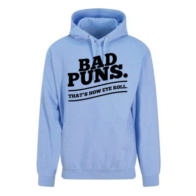 Bad Puns Thats How Eye Roll Funny Saying Funny Gift Unisex Surf Hoodie