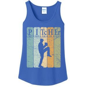 Baseball Periodic Table Elets Nerd Baseball Pitcher Retro Gift Ladies Essential Tank