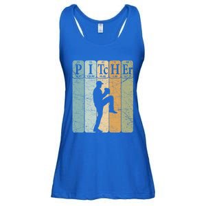 Baseball Periodic Table Elets Nerd Baseball Pitcher Retro Gift Ladies Essential Flowy Tank