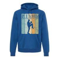 Baseball Periodic Table Elets Nerd Baseball Pitcher Retro Gift Premium Hoodie