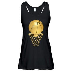 Basketball Player Trophy Game Coach Sports Lover Ladies Essential Flowy Tank