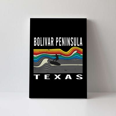 Bolivar Peninsula Texas Surfing Souvenir Canvas