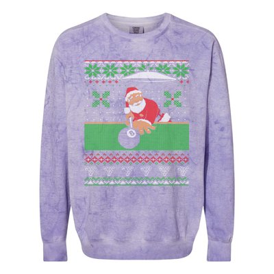 Billiards Pool Ugly Christmas Sweater Style Cute Gift Colorblast Crewneck Sweatshirt