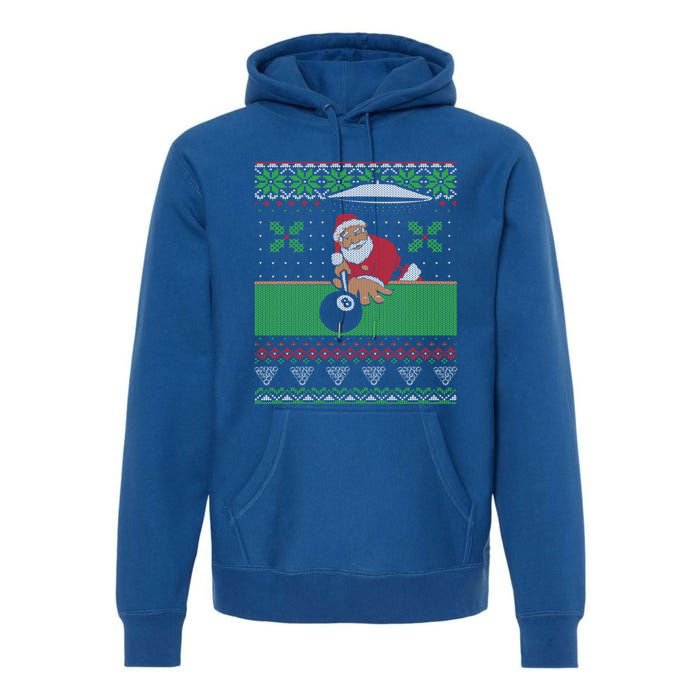 Billiards Pool Ugly Christmas Sweater Style Cute Gift Premium Hoodie