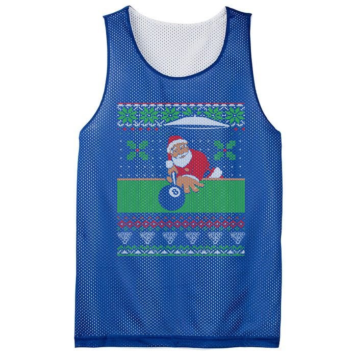 Billiards Pool Ugly Christmas Sweater Style Cute Gift Mesh Reversible Basketball Jersey Tank